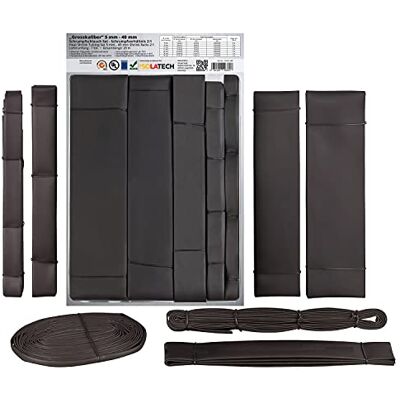 ISOLATECH Grande calibre 20 metros 2:1 sem adesivo tubo termoretrátil sortido conjunto preto sem rótulo (5 mm, 8 mm, 10 mm, 15 mm, 20 mm, 30 mm, 40 mm c/u por peça) ISOLATECH Grande calibre 20 metros 2:1 sem adesivo tubo termoretrátil sortido conjunto preto sem rótulo (5 mm, 8 mm, 10 mm, 15 mm, 20 mm, 30 mm, 40 mm c/u por peça)