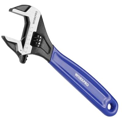 WORKPRO Chave inglesa de 200 mm, ajustável Cr-V com boca larga 30 mm WORKPRO Chave inglesa de 200 mm, ajustável Cr-V com boca larga 30 mm