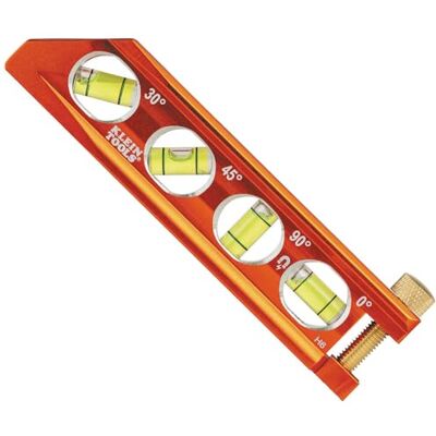 KLEIN TOOLS Nível de torpedo, magnético, 4 frascos para dobra de dutos e muito mais com ranhura em V e pista magnética KLEIN TOOLS Nível de torpedo, magnético, 4 frascos para dobra de dutos e muito mais com ranhura em V e pista magnética