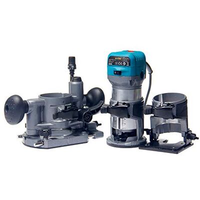 KATSU Tools KATSU Conjunto de fresadora de madeira rebaixadora elétrica 220V 710W com 3 bases + 3 pinças de 6mm, 8mm e 10mm KATSU Tools KATSU Conjunto de fresadora de madeira rebaixadora elétrica 220V 710W com 3 bases + 3 pinças de 6mm, 8mm e 10mm