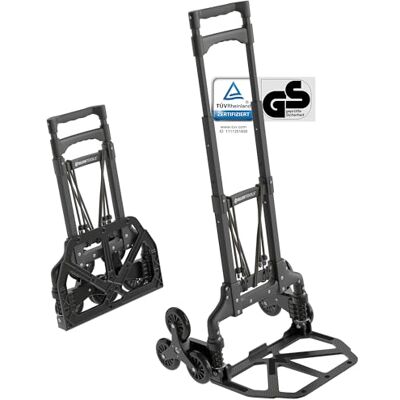 ATHLON TOOLS Carrinho dobrável de alumínio, cabo extra longo de 110 cm, superfície de carga com almofadas antiderrapantes, modelo 2025 ATHLON TOOLS Carrinho dobrável de alumínio, cabo extra longo de 110 cm, superfície de carga com almofadas antiderrapantes, modelo 2025