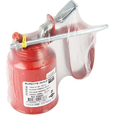 Lata de óleo em metal COGEX 150ML - Bico rígido - Vermelho Lata de óleo em metal COGEX 150ML - Bico rígido - Vermelho