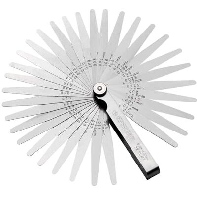 Spurtar Réguas de Espessura de 32 Lâminas 0,03-1,00mm/0,001-0,04" Métrica Imperial Dupla Ferramenta e Marcador de Medição de Calibre para Medir Largura ou Espessura de Espaçamento Spurtar Réguas de Espessura de 32 Lâminas 0,03-1,00mm/0,001-0,04" Métrica Imperial Dupla Ferramenta e Marcador de Medição de Calibre para Medir Largura ou Espessura de Espaçamento