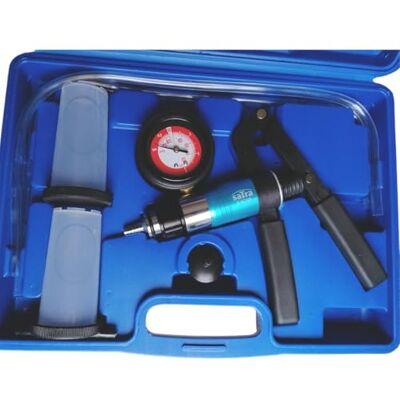 SIO Bomba de vácuo e pressão com vácuo, kit completo em mala, verificador manual de sistemas automotivos, inclui acessórios e adaptadores SIO Bomba de vácuo e pressão com vácuo, kit completo em mala, verificador manual de sistemas automotivos, inclui acessórios e adaptadores