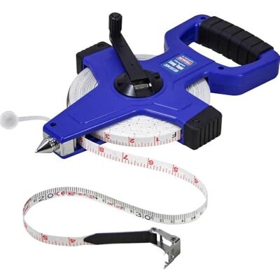 Faithfull Ferramentas faitmfg30of 30 m/100 pés moldura aberta ABS fita longa de fibra de vidro, cor azul Faithfull Ferramentas faitmfg30of 30 m/100 pés moldura aberta ABS fita longa de fibra de vidro, cor azul
