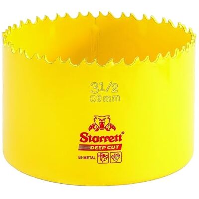 Starrett DCH089 coroa perfuradora, amarelo, 89 mm Starrett DCH089 coroa perfuradora, amarelo, 89 mm
