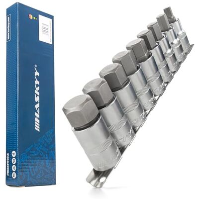 HASKYY Cabeça Allen nozes Inbus 1/2" porca conexão Bits Bit Hexagonal Set chave HASKYY Cabeça Allen nozes Inbus 1/2" porca conexão Bits Bit Hexagonal Set chave