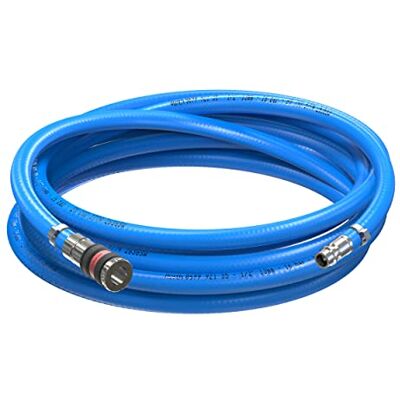 AUPROTEC Conjunto de mangueira de ar comprimido Ø 13 mm interior, 3 m de PVC com acoplamento de segurança S2000 para compressor de ar, mangueira de compressor Würth altamente flexível AUPROTEC Conjunto de mangueira de ar comprimido Ø 13 mm interior, 3 m de PVC com acoplamento de segurança S2000 para compressor de ar, mangueira de compressor Würth altamente flexível