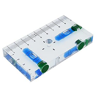 UMEI Nível multifuncional transparente tipo T de bolha bidirecional com escala de íman, tamanho 95 x 51 x 13 mm (azul) UMEI Nível multifuncional transparente tipo T de bolha bidirecional com escala de íman, tamanho 95 x 51 x 13 mm (azul)