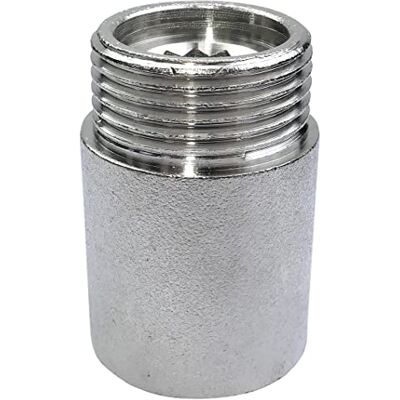 AERZETIX Conexão de prolongamento reta para parafusar rosca macho/fêmea 3/4" comprimento 30mm em metal AERZETIX Conexão de prolongamento reta para parafusar rosca macho/fêmea 3/4" comprimento 30mm em metal
