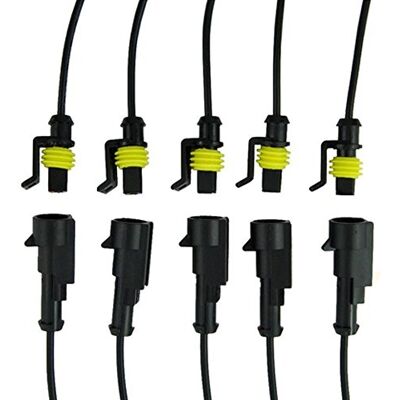 ESUPPORT E Support™ 5 PC 1 Pin via carro automático tomada conector elétrico kit de tomada de calibre AWG de fio à prova de água ESUPPORT E Support™ 5 PC 1 Pin via carro automático tomada conector elétrico kit de tomada de calibre AWG de fio à prova de água