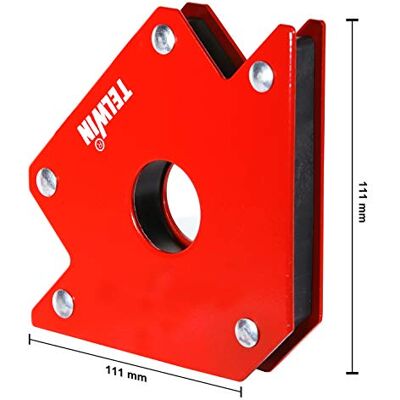 Telwin Esquadra magnética para soldagem, ímã de soldagem, posicionador magnético para soldagem, 23 kg, vermelho Telwin Esquadra magnética para soldagem, ímã de soldagem, posicionador magnético para soldagem, 23 kg, vermelho