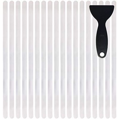 cocofy Fita antiderrapante para escadas, transparente, XXL (75 x 3 cm) fita antiderrapante para escadas interiores, 18 unidades cocofy Fita antiderrapante para escadas, transparente, XXL (75 x 3 cm) fita antiderrapante para escadas interiores, 18 unidades