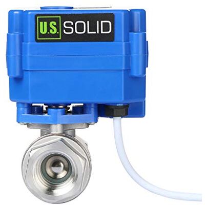 U.S. Solid 1/2" Válvula motorizada 9-24 V AC/DC 2 vias aço inoxidável válvula de esfera elétrica normalmente fechada (NC), configuração de 3 cabos U.S. Solid 1/2" Válvula motorizada 9-24 V AC/DC 2 vias aço inoxidável válvula de esfera elétrica normalmente fechada (NC), configuração de 3 cabos