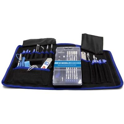 MMOBIEL Conjunto profissional de chaves de fenda magnética kit 80 em 1 (56 pontas) para dispositivos variados bolsa dobrável MMOBIEL Conjunto profissional de chaves de fenda magnética kit 80 em 1 (56 pontas) para dispositivos variados bolsa dobrável