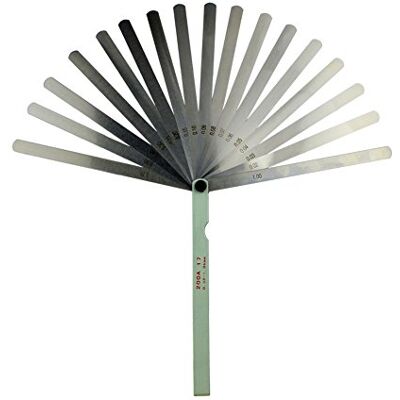 AHL 20 cm Calibre fixo Feeler algas de espessura 0,02 1 mm 17 folhas AHL 20 cm Calibre fixo Feeler algas de espessura 0,02 1 mm 17 folhas