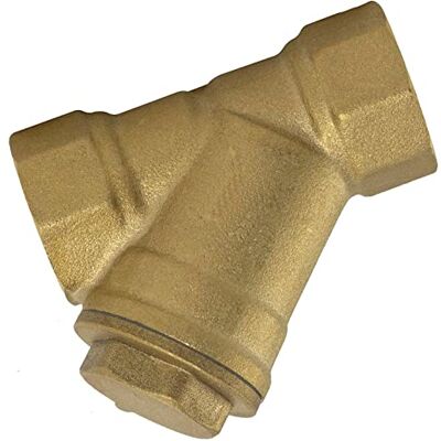AERZETIX Filtro com peneira e fêmea de 1/2" para água PN16, DN15 rosca interior comprimento 56 mm, para chave de 25 mm rega por gotejamento canalização em latão AERZETIX Filtro com peneira e fêmea de 1/2" para água PN16, DN15 rosca interior comprimento 56 mm, para chave de 25 mm rega por gotejamento canalização em latão