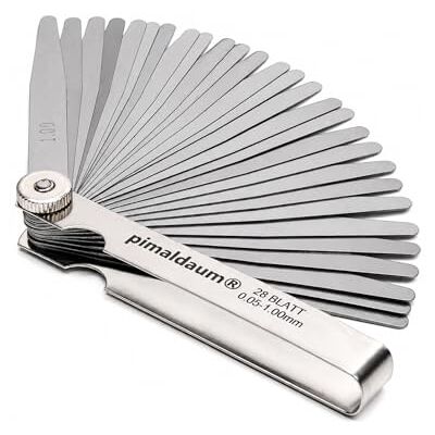 pimaldaum Galga de espessura aço de manganês, 0,05 1 mm/28 folhas pimaldaum Galga de espessura aço de manganês, 0,05 1 mm/28 folhas