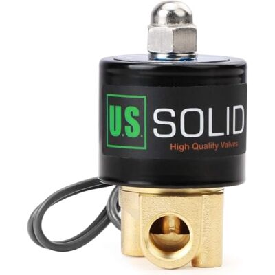 U.S. Solid Válvula solenóide de latão de 1/4 polegadas G 24 V CC, controlo direto para água, ar, gás, óleo, NC, latão solenóide U.S. Solid Válvula solenóide de latão de 1/4 polegadas G 24 V CC, controlo direto para água, ar, gás, óleo, NC, latão solenóide