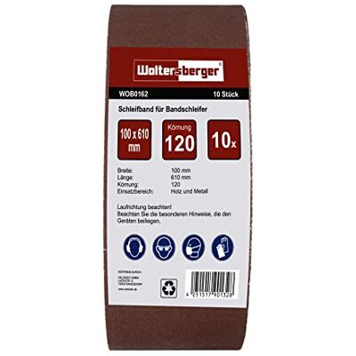 WOLTERSBERGER - N/A - 100 x 610 mm - P80 - Juta de lixagem WOLTERSBERGER - N/A - 100 x 610 mm - P80 - Juta de lixagem