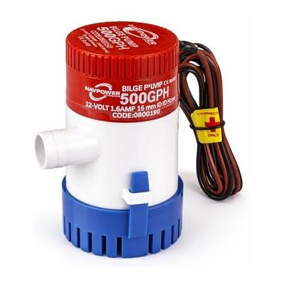 Navpower yacht energy quality Navpower Bomba de porão de 12 V 500 GPH – Bomba submersível de escoamento de água de barco, conexão de tubo Ø 19 mm, para poço/porão Navpower yacht energy quality Navpower Bomba de porão de 12 V 500 GPH – Bomba submersível de escoamento de água de barco, conexão de tubo Ø 19 mm, para poço/porão