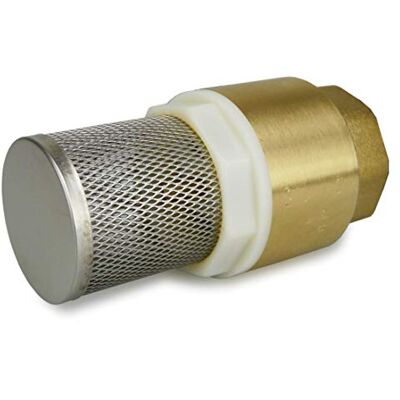 SMARDY Válvula de pé de latão com válvula anti-retorno e filtro, rosca interior de 1 polegadas para ligar em bombas SMARDY Válvula de pé de latão com válvula anti-retorno e filtro, rosca interior de 1 polegadas para ligar em bombas
