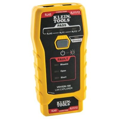 KLEIN TOOLS Testador de cabos de rede LAN Explorer™ com unidade remota KLEIN TOOLS Testador de cabos de rede LAN Explorer™ com unidade remota