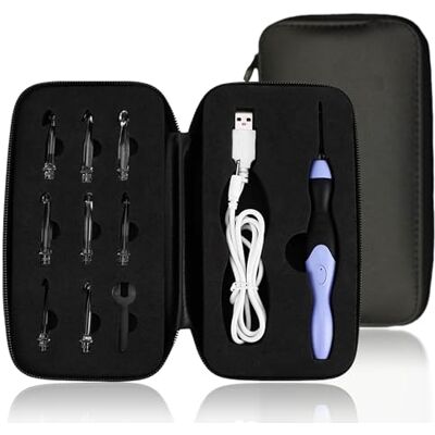 Semme 9 em 1 LED gancho conjunto de crochê, 9 cabeças intercambiáveis acendem agulhas de tecer acessórios de ferramenta de costura de armadura Semme 9 em 1 LED gancho conjunto de crochê, 9 cabeças intercambiáveis acendem agulhas de tecer acessórios de ferramenta de costura de armadura
