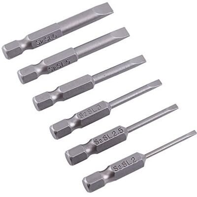 Walfront Conjunto de chave de fenda hexagonal S2, 6 peças pontas de plano cabeça 50 mm 2,0 6,0 mm kit profissional de chaves de fenda com acessórios para reparações em casa e oficina Walfront Conjunto de chave de fenda hexagonal S2, 6 peças pontas de plano cabeça 50 mm 2,0 6,0 mm kit profissional de chaves de fenda com acessórios para reparações em casa e oficina