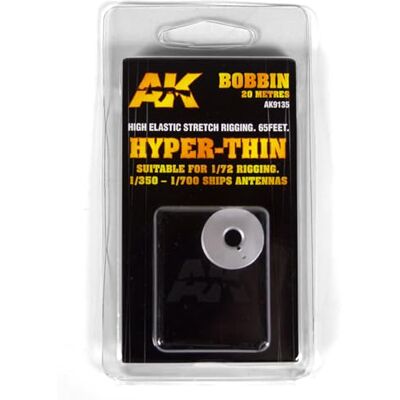 AK Interactive AK AK9135 ELASTIC RIGGING BOBBIN: HYPER-THIN (20 m) AK Interactive AK AK9135 ELASTIC RIGGING BOBBIN: HYPER-THIN (20 m)