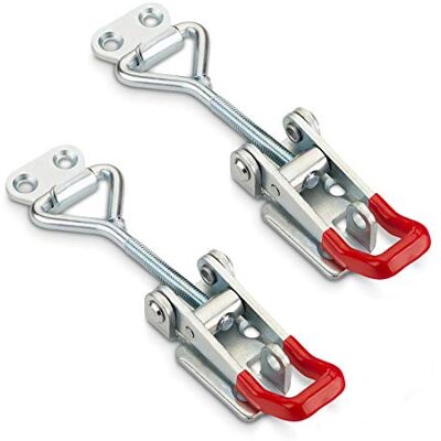 Sotech Conjunto de 2 x braçadeira de alavanca fecho de metal bloqueio de tensão JUNKER M6 (força de fixação 220 kg), aço galvanizado, fecho de segurança ajustável Sotech Conjunto de 2 x braçadeira de alavanca fecho de metal bloqueio de tensão JUNKER M6 (força de fixação 220 kg), aço galvanizado, fecho de segurança ajustável