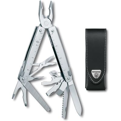 Victorinox Swisstool X, em capa de couro Victorinox Swisstool X, em capa de couro