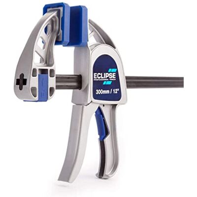 ECLIPSE Professional Tools Braçadeira de barra com uma mão, cor azul/prata/preto, 12 polegadas ECLIPSE Professional Tools Braçadeira de barra com uma mão, cor azul/prata/preto, 12 polegadas