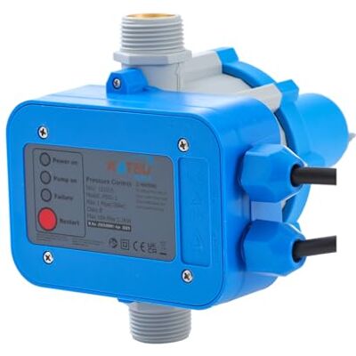 KATSU Tools KATSU Interruptor automático de controlo de pressão de bomba de água, controlador de pressão eletrónico para bombas Vortex e de jardim, bomba de água limpa KATSU Tools KATSU Interruptor automático de controlo de pressão de bomba de água, controlador de pressão eletrónico para bombas Vortex e de jardim, bomba de água limpa