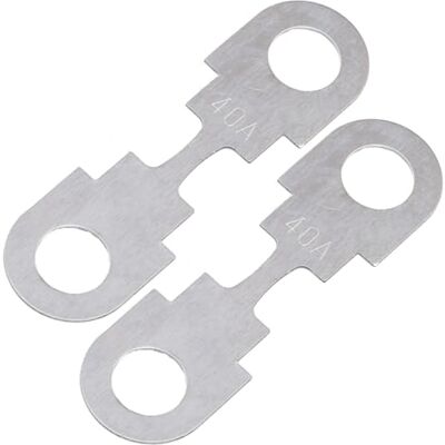 AERZETIX C69947 Conjunto de 2 fusíveis folha plana para carro comprimento 42 mm em metal compatível com números OE 104 249 02 AERZETIX C69947 Conjunto de 2 fusíveis folha plana para carro comprimento 42 mm em metal compatível com números OE 104 249 02