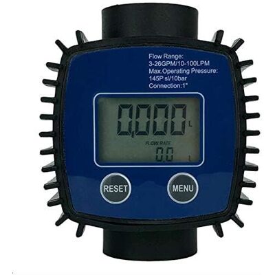 KATSU Tools KATSU Contador de medidor de fluxo eletrónico de urbina de óleo combustível diesel digital, medidor de fluxo de transferência da bomba de combustível de gasolina de querossene, 1" NPT KATSU Tools KATSU Contador de medidor de fluxo eletrónico de urbina de óleo combustível diesel digital, medidor de fluxo de transferência da bomba de combustível de gasolina de querossene, 1" NPT