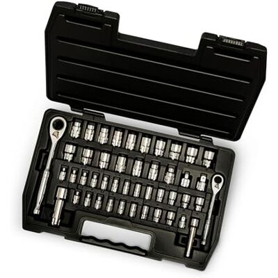 GEARWRENCH Conjunto de ferramentas mecânicas Pass-Thru de peças de 1/10,2 cm e 3/20,3 cm de 6 pontos, SAE/Métrico 89 GEARWRENCH Conjunto de ferramentas mecânicas Pass-Thru de peças de 1/10,2 cm e 3/20,3 cm de 6 pontos, SAE/Métrico 89