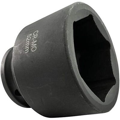 AERZETIX Copo de impacto ponta de aparafusamento curta 3/4 x 52 mm para chave de impacto/catraca manual/pneumática corpo cilíndrico hexagonal/6 lados Allen em aço CR-MO preto - AERZETIX Copo de impacto ponta de aparafusamento curta 3/4 x 52 mm para chave de impacto/catraca manual/pneumática corpo cilíndrico hexagonal/6 lados Allen em aço CR-MO preto -