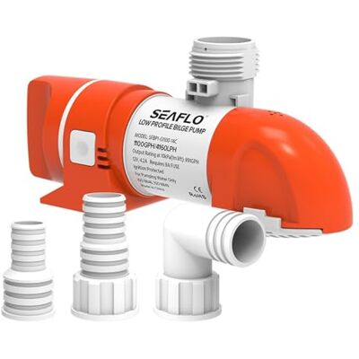 Seaflo Bomba de porão de baixo perfil não automática série 14C de 12 V 1100 GPH válvula de retenção, design de ajuste à pressão, instalação de 360° e garantia de 4 anos para marinha, barco, iate Seaflo Bomba de porão de baixo perfil não automática série 14C de 12 V 1100 GPH válvula de retenção, design de ajuste à pressão, instalação de 360° e garantia de 4 anos para marinha, barco, iate