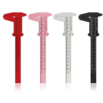 NCOALE 4 peças de calibre digital, 150 mm, calibre digital preciso, 0,01 mm, de plástico, analógico, precisão, pequeno calibre para casa, escritório, estudantes, botões, medição de joalharia NCOALE 4 peças de calibre digital, 150 mm, calibre digital preciso, 0,01 mm, de plástico, analógico, precisão, pequeno calibre para casa, escritório, estudantes, botões, medição de joalharia