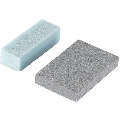 Wazakura Kit 2 peças apagador de óxido (grão médio e fino) fabricado no Japão para ferramentas de bonsai, tesouras de jardinagem, facas. Limpador antiferrugem para impurezas em superfícies metálicas Wazakura Kit 2 peças apagador de óxido (grão médio e fino) fabricado no Japão para ferramentas de bonsai, tesouras de jardinagem, facas. Limpador antiferrugem para impurezas em superfícies metálicas