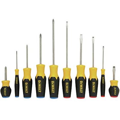 DeWalt Conjunto de chaves de fenda de 10 peças, amarelo DeWalt Conjunto de chaves de fenda de 10 peças, amarelo