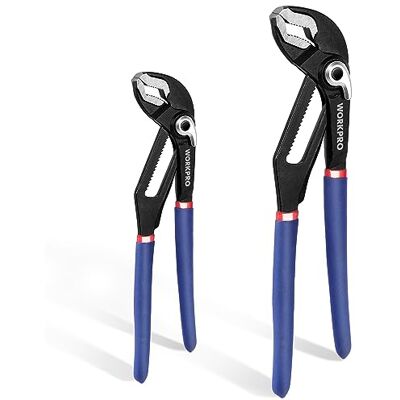 WORKPRO 2 peças Alicates extensíveis, Alicate de de papagaio com ranhura curvada, libertação rápida WORKPRO 2 peças Alicates extensíveis, Alicate de de papagaio com ranhura curvada, libertação rápida