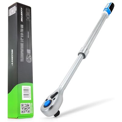 HASKYY Chave de catraca telescópica de 1/2", 61-75 cm, extensível, 610-750 mm, torque 768 Nm HASKYY Chave de catraca telescópica de 1/2", 61-75 cm, extensível, 610-750 mm, torque 768 Nm