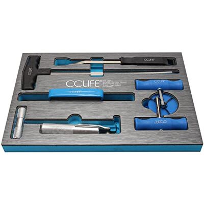 CCLIFE 7 Peças Conjunto de Ferramentas de Desmontagem de Para-brisa Conjunto de Ferramentas de Remoção de Carro CCLIFE 7 Peças Conjunto de Ferramentas de Desmontagem de Para-brisa Conjunto de Ferramentas de Remoção de Carro