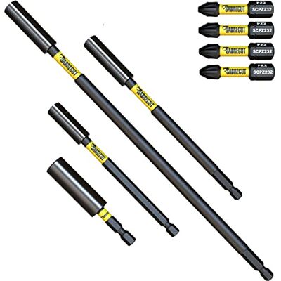 SabreCut 8 peças 60 mm 100 mm 152 mm 305 mm 32 mm PZ2 suporte de ponta impacto SabreCut 8 peças 60 mm 100 mm 152 mm 305 mm 32 mm PZ2 suporte de ponta impacto