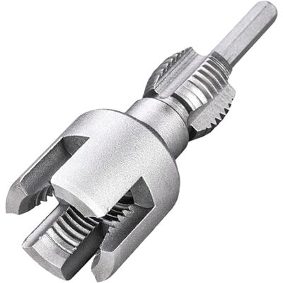 DONGKER Ferramenta integrada de rosqueamento de tubos internos e externos, moldes de 1/2 e 3/4 polegadas, ferramenta de corte de rosca de tubo de dupla função para corte de broca e rosqueamento DONGKER Ferramenta integrada de rosqueamento de tubos internos e externos, moldes de 1/2 e 3/4 polegadas, ferramenta de corte de rosca de tubo de dupla função para corte de broca e rosqueamento