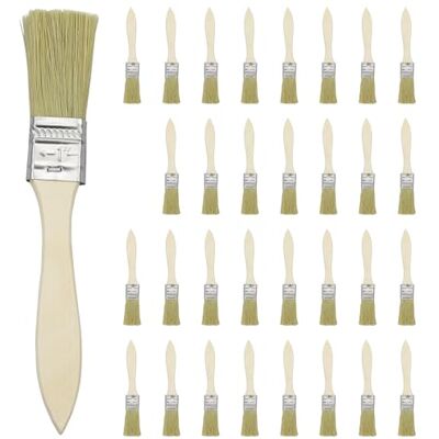 DNDGDLUA Conjunto de 36 pincéis planos de 25 mm com cabo de madeira, ideais para pinturas, envernizados, tinturas, pincel plano, pincel para verniz, pincel para artesanato profissional e principiantes DNDGDLUA Conjunto de 36 pincéis planos de 25 mm com cabo de madeira, ideais para pinturas, envernizados, tinturas, pincel plano, pincel para verniz, pincel para artesanato profissional e principiantes