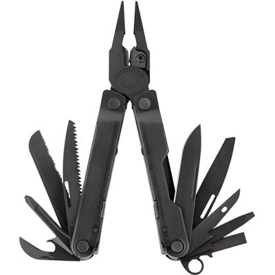 Leatherman Rebar multiferramenta 17 ferramentas para bricolage e campismo, aço inoxidável preto, preto Leatherman Rebar multiferramenta 17 ferramentas para bricolage e campismo, aço inoxidável preto, preto