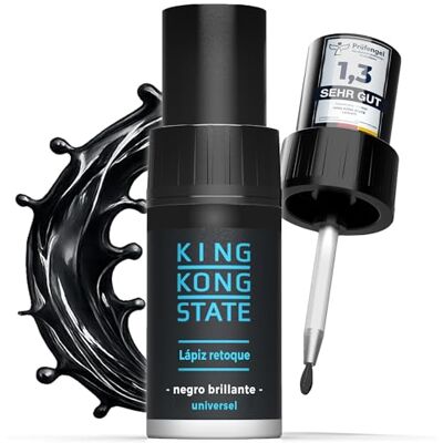 King Kong State caneta de retoque preta brilhante, tinta para retocar lascas de pedra e arranhões do carro (brilhante) King Kong State caneta de retoque preta brilhante, tinta para retocar lascas de pedra e arranhões do carro (brilhante)